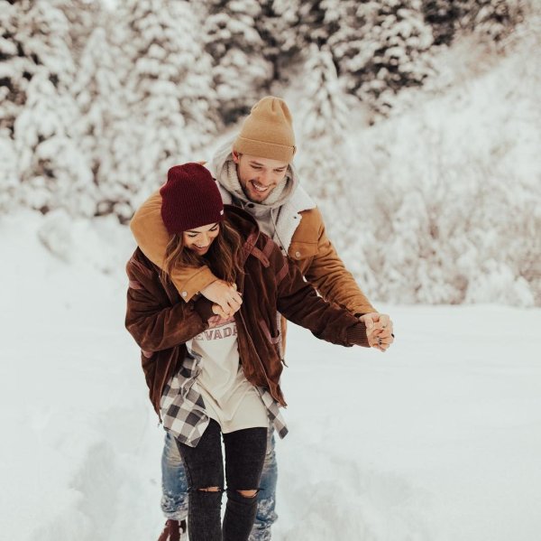 Милые парочки зимой