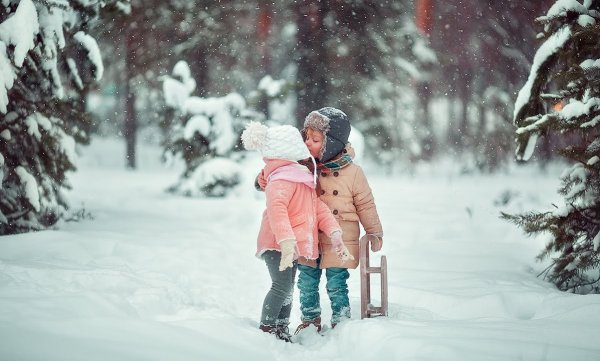 Зимняя прогулочная фотосессия