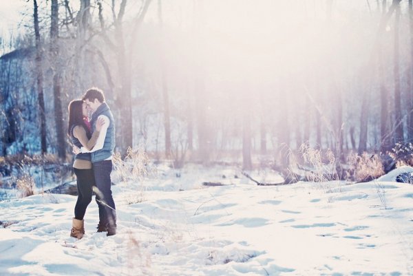 Влюбленные пары зимой