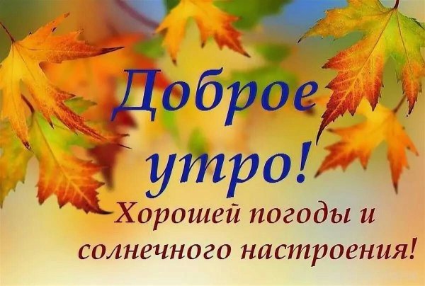 С добрым осенним утром