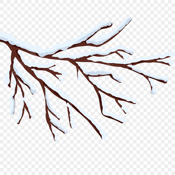 Снежная ветка вектор