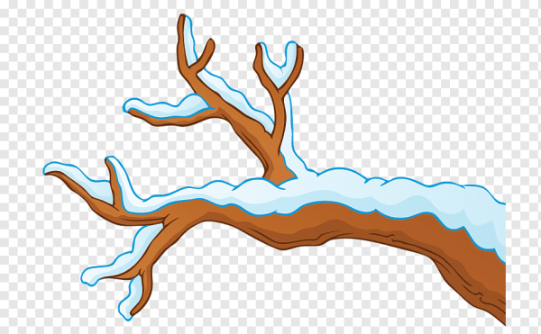 Мультяшное зимнее дерево