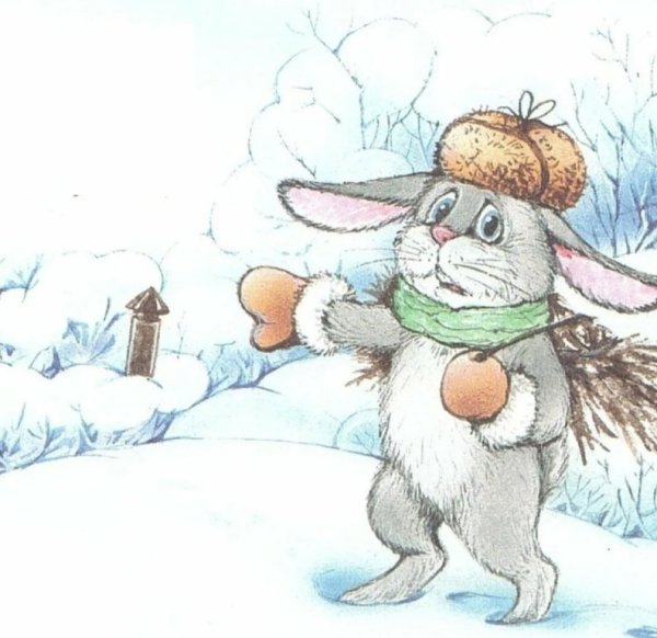 Зимний зайчик
