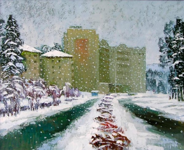 Снегопад картина