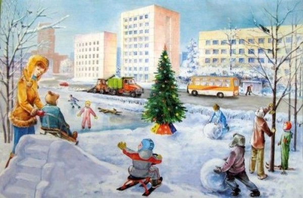 Зимний город для детей
