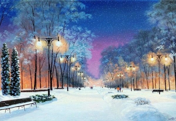 Александр Болотов пейзаж зима