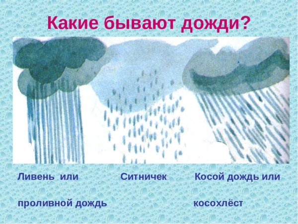 Какие бывают дожди