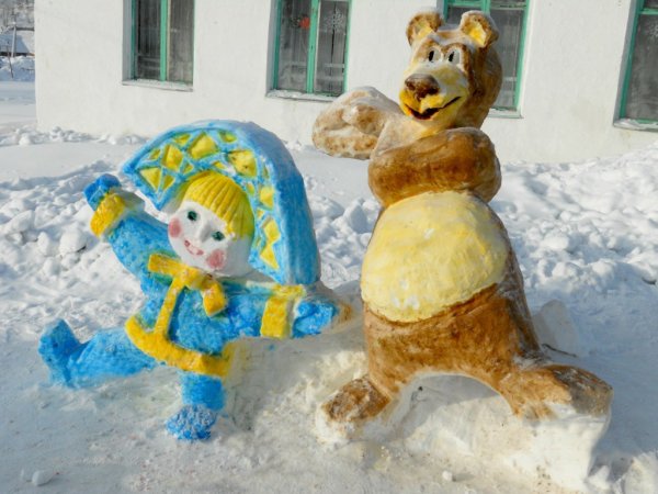 Снежные фигурки для детсада