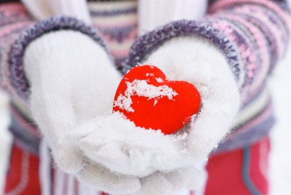 Сердце в варежках
