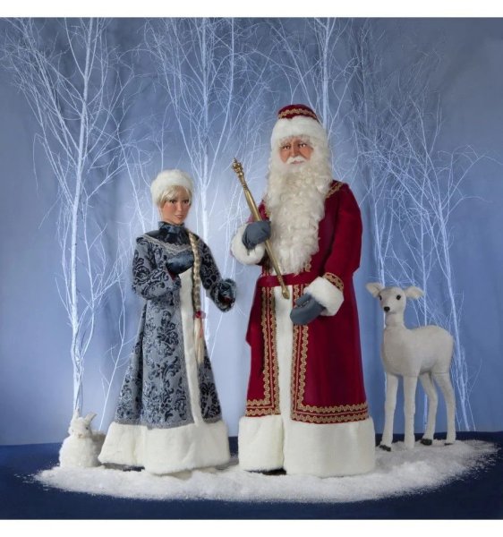 Ростовые куклы дед Мороз и Снегурочка