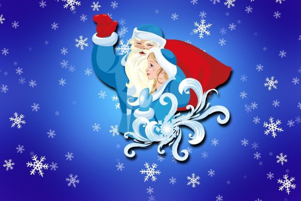 Новогодний фон с дедом Морозом