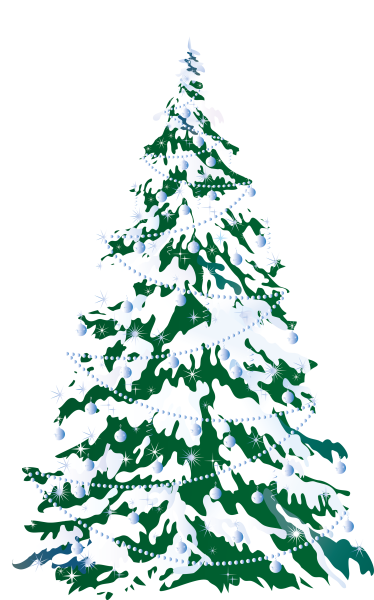 Елка в снегу мультяшная