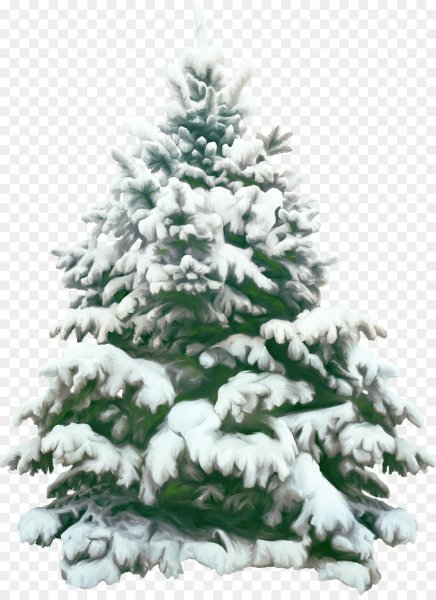 Елка в снегу вектор