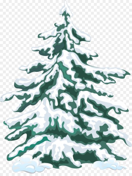 Елка в снегу вектор