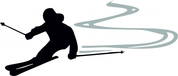 Горнолыжник силуэт