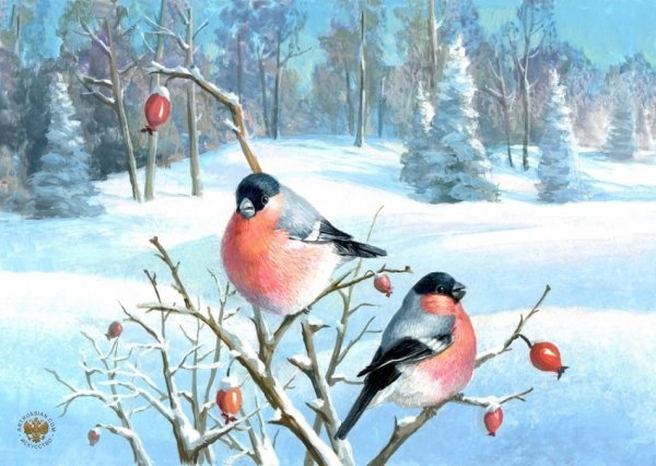 Майстренко Геннадий Снегири художник