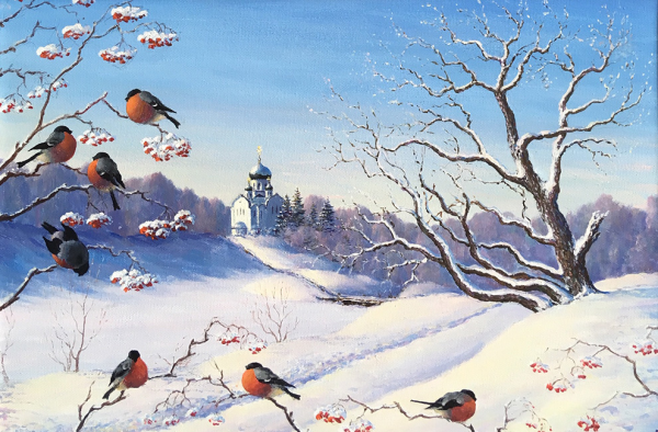 Художник Майстренко Геннадий картины зима