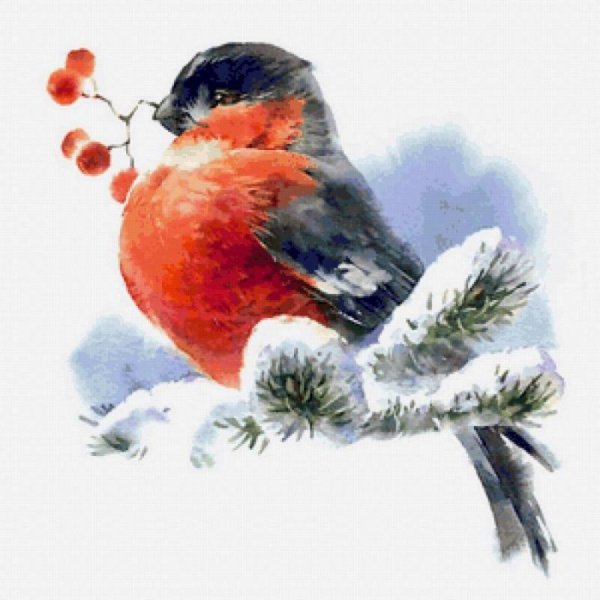 Набор для вышивания крестом "Снегирек"