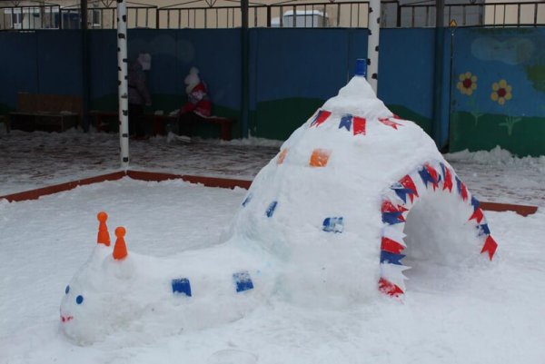 Снежные постройки в детском саду своими руками