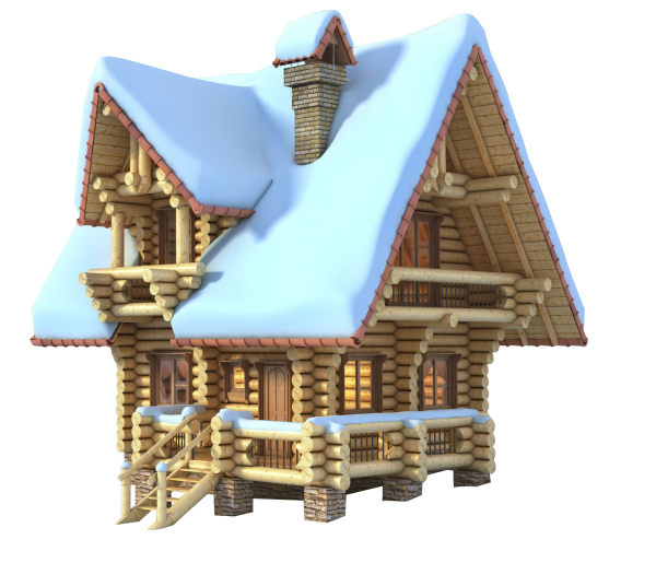 Деревянный домик без фона