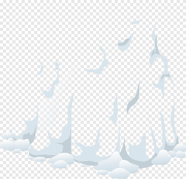 Сугробы снега на прозрачном фоне