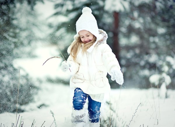 Зимние детские фотосессии на улице