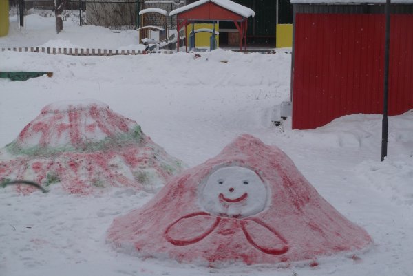 Постройки из снежных комков