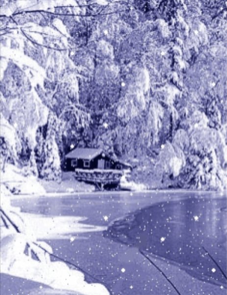 Гифка зимний пейзаж