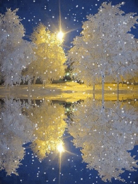 Красивый снегопад