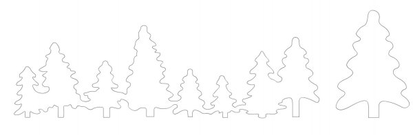 Новогодние силуэты из бумаги