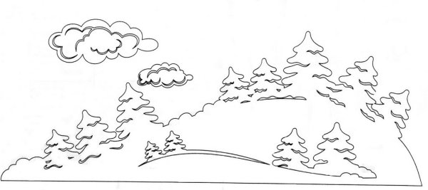 Зимние трафареты на окна