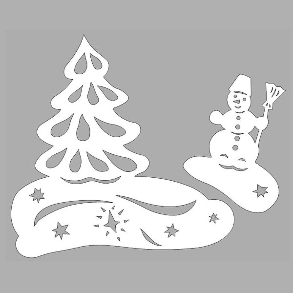 Новогодние фигуры для украшения окон