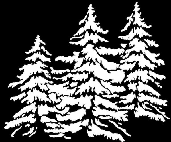 Вытынанки новогодние елка