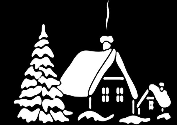 Новогодние силуэты на окна