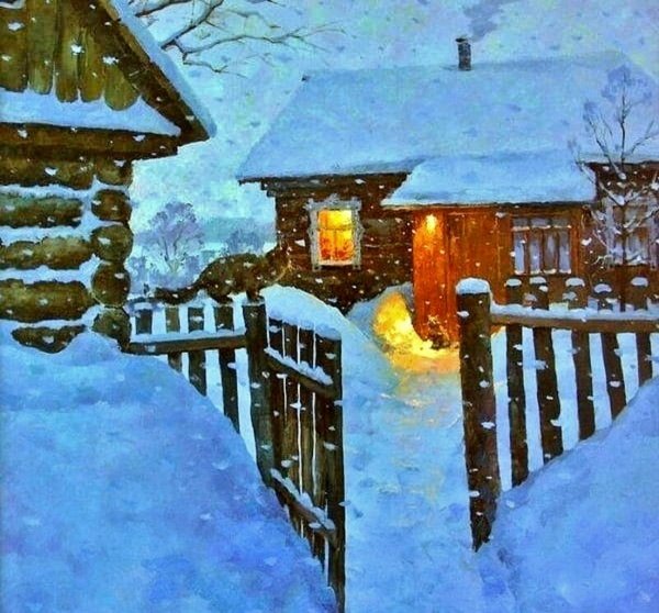 Зимняя деревня Дмитрий Левин