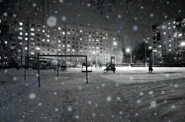 Заснеженный двор