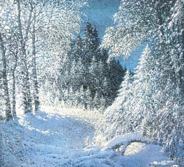 Художник Владимир Крылов зимний лес