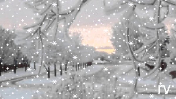 Хорошо нарисованный снегопад