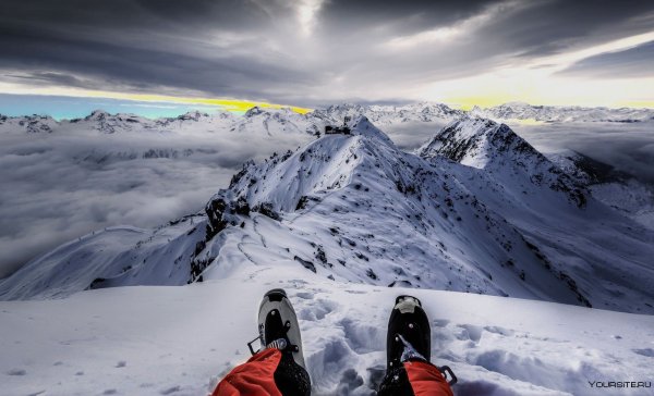 Зимние горы вершины