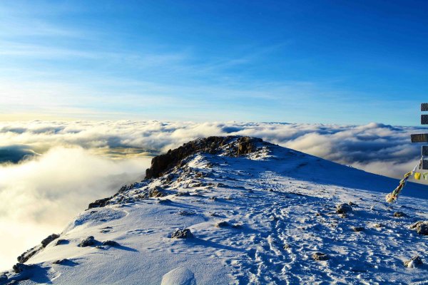 Снежные горы с высоты