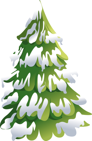 Елка в снегу вектор