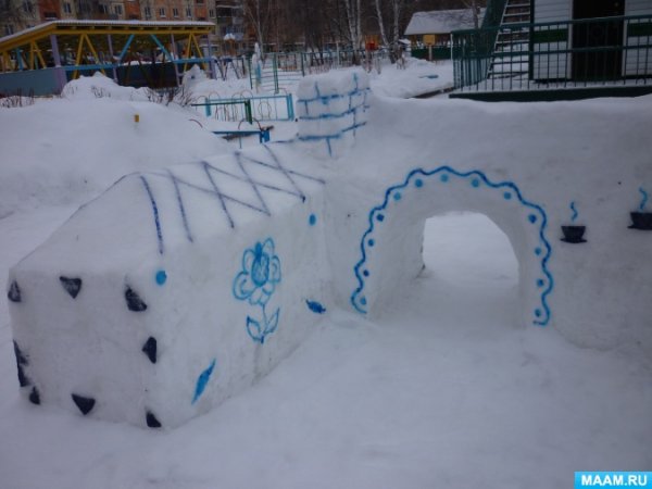 Снежные сооружения для детского сада