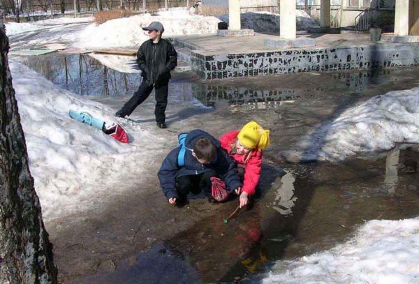 Весенние ручьи в городе