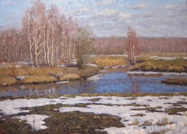 Художник Левитан проталины