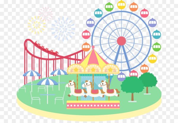 Парк развлечений Векторная иллюстрация