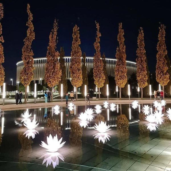 Ночной парк Галицкого в Краснодаре