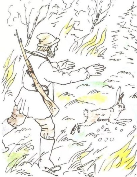 Паустовский заячьи лапы иллюстрации