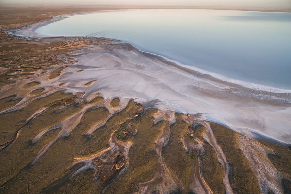 Озеро Эльтон Волгоградская область с высоты птичьего полета