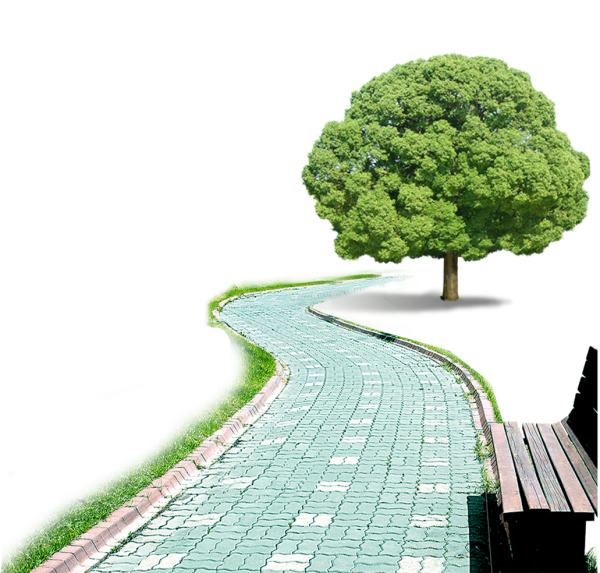 Тропинка на белом фоне