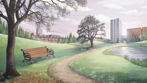 Рисование парков и скверов